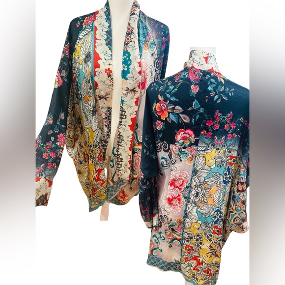 Johnny Was Other - Johnny was silk floral kimono